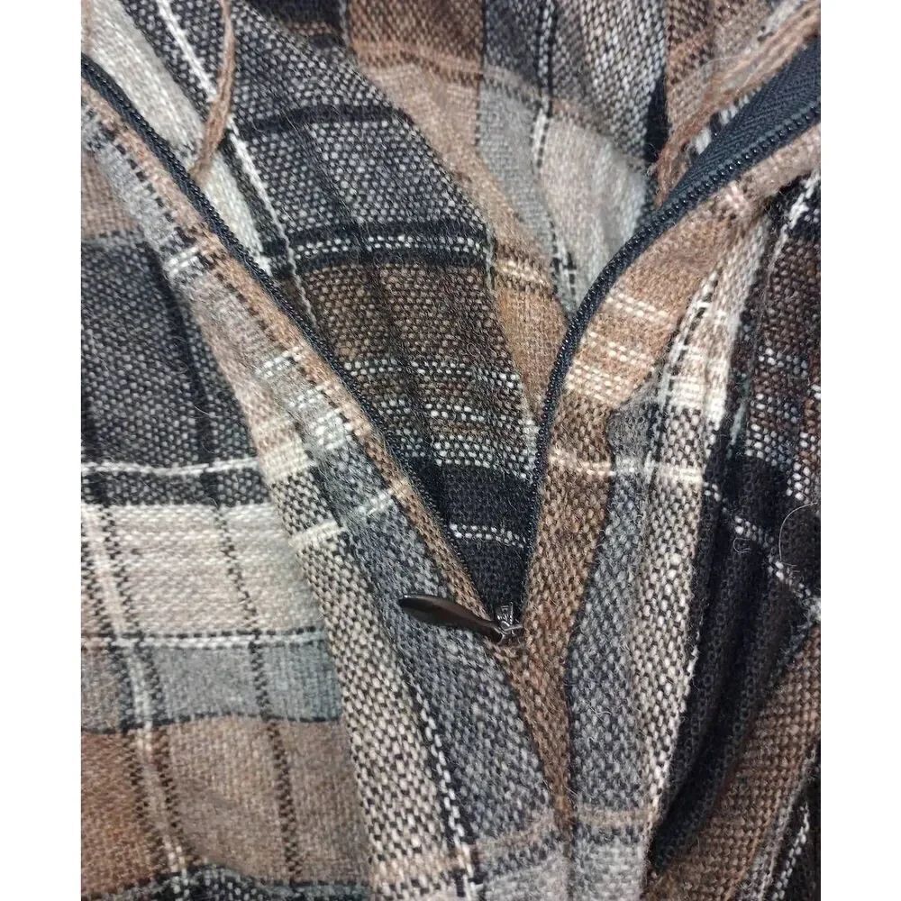 Vintage Vincenti pleated, plaid. wool blend, midi, A-line  skirt size 10, see me - Picture 4 of 8
